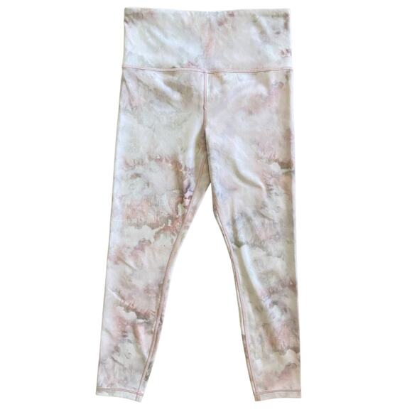 Athleta High Rise Elation Leggings Athletic 25" Snow Dye Rosario Pink Size Small - Picture 5 of 12